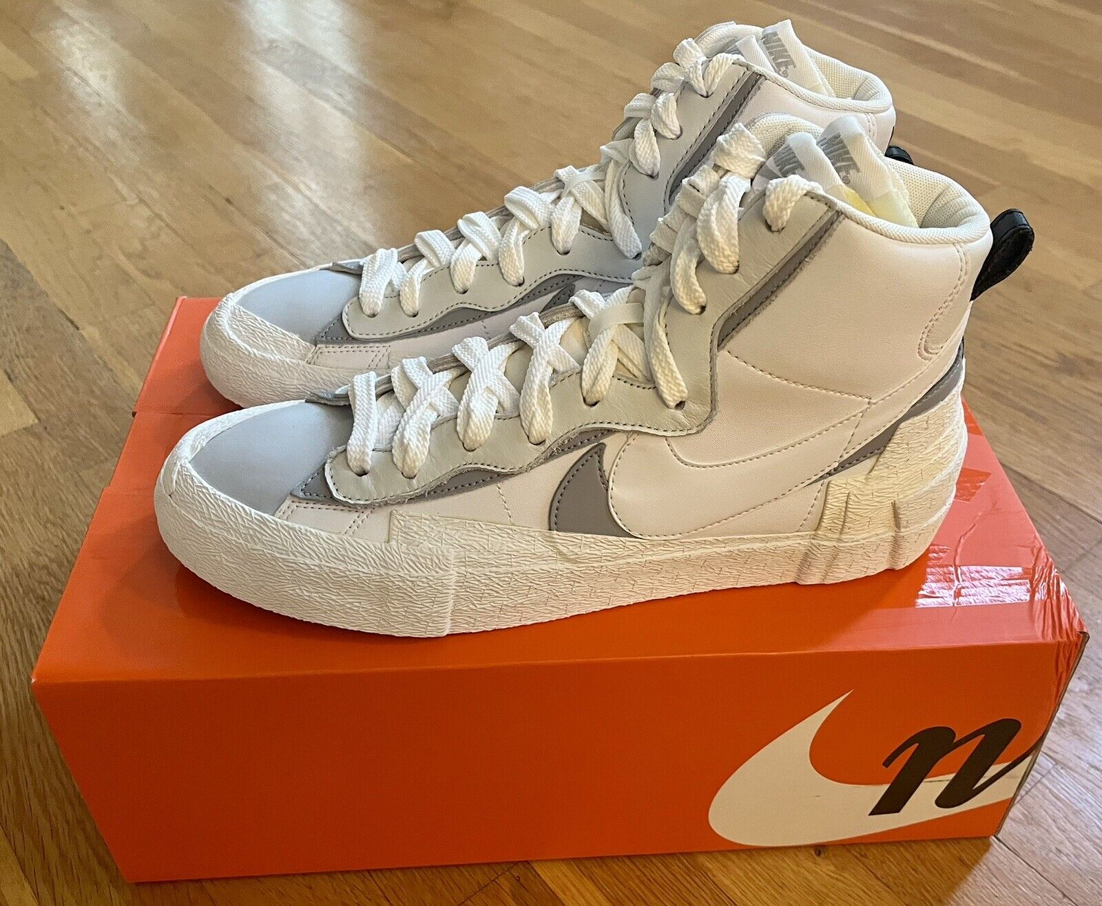 Brand New-Nike Blazer Mid x White Grey Men&#039;s US Size 10.5 | eBay