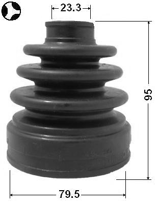 Boot Inner Cv Joint Kit 79.5X95X23.3 For MITSUBISHI OUTLANDER CU2,5W