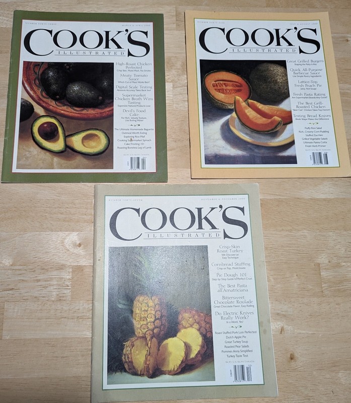 Cook's Illustrated Magazine - *2000: Mar/Apr-July/Aug-Nov/Dec* - Issues 43/45/47