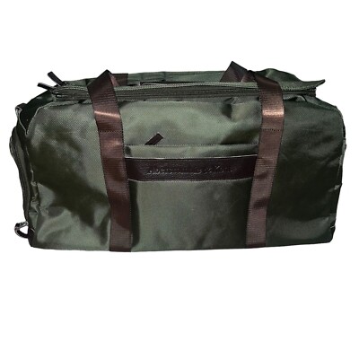 Abercrombie & Kent Green/Brown Safari Canvas Large Duffle Bag 25