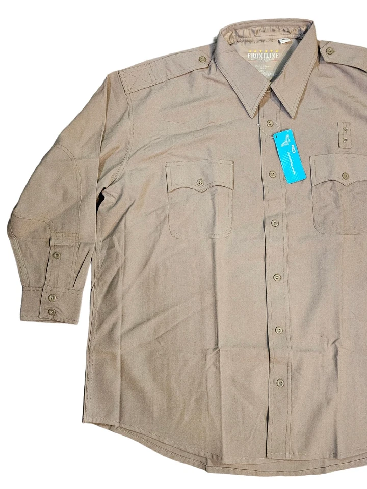 Frontline Tact Squad Call Of Duty Mens Shirt 19/34 Brown Long Sleeve NWT - Image 2 of 4