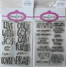 The Stamps Of Life Lot of 2 Words2Live By 2Stamp Stamping Embossing Sealed New