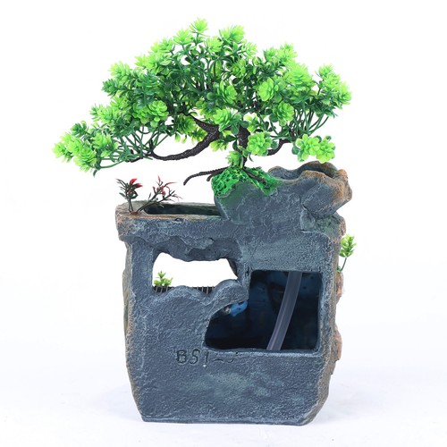 Waterfall Rockery Water Fountain Indoor Relaxation Tabletop Resin Ornament LED - Picture 21 of 45