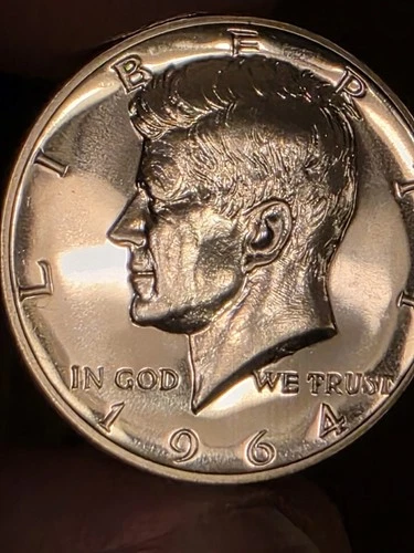 1964 Kennedy Half Gem Proof 90% SILVER  AWESOME  3-D MIRRORS  DEEP LUSTEROUS 50c