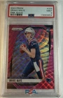 2024 Panini Prizm Drake Maye Pink Wave #329 RC PSA 9. MVP Candidate Patriots