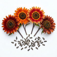 100 Autumn Beauty Sunflower Seeds for Planting - Vibrant Red, Orange  Bronze