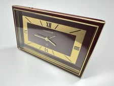 jaeger lecoultre 8 day alarm deck clock   made in france