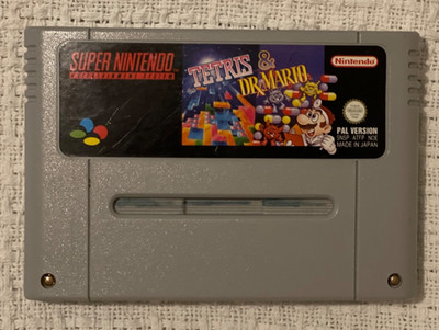 Tetris & Dr. Mario | Nintendo SNES | 2 Spiele auf 1 Modul | Klassiker | Geprüft
