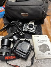 PENTAX K200D 10.2MP Camera Shutter Count 4389 W Lens And Bag Plus C22 See 