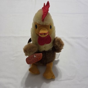 Vintage Pussy Cat Toy Co. Rooster Chicken Plush Stuffed Animal w/ Original Tag