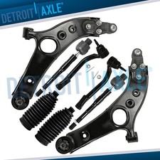 Front Lower Control Arms Outer Inner Tie Rods for 2013 2014 Hyundai Santa Fe XL