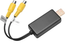 Thecoolcube USB to CVBS Video Output Adapter 2 CVBS Output USB to RCA Cable DC 5