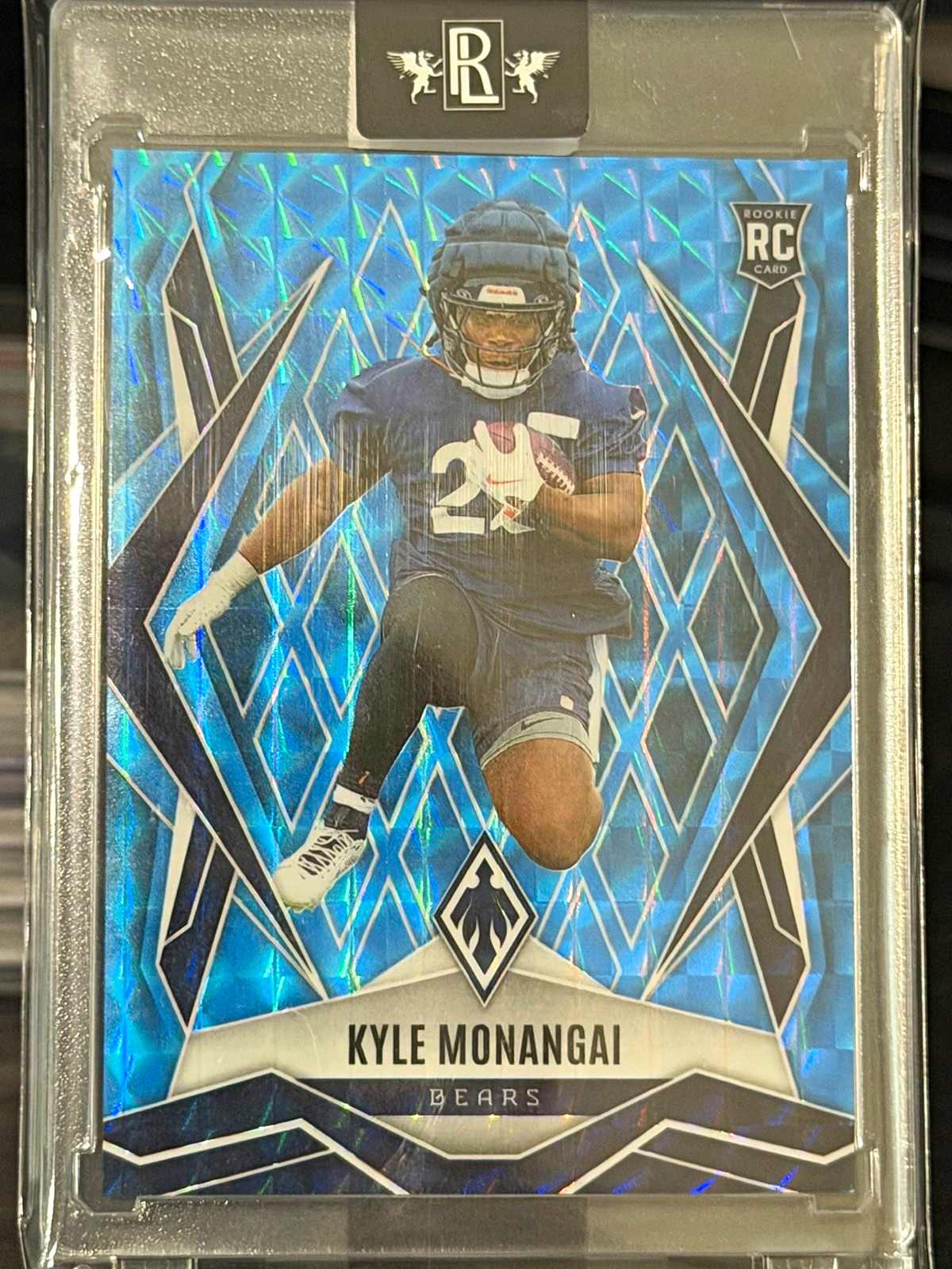 Panini 2025 Phoenix Rookies Kyle Monangai RC #249 Light Blue Pyramids /385