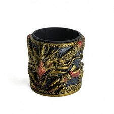 Pflanzk&uuml;bel mit Drachen-Relief zylindrisch Blumentopf mit Drachenmotiv elegant