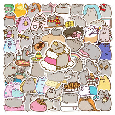 50PCS Cute Kawaii Chunky Cat Stickers Aesthetic Decals DIY Stationery Scrapbook