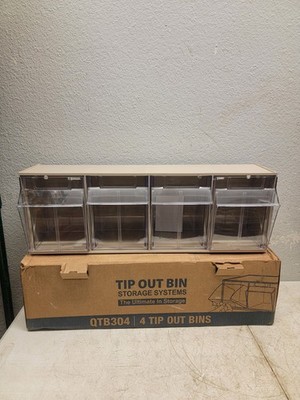 Quantum Storage Systems Qtb304 Plastic Tip-Out Bin Ivory