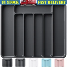 Expandable Kitchen Drawer Organizer Utensils Cutlery Storage Adjustable Design