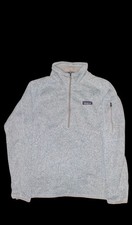 Patagonia Women's Better Sweater 1/4-Zip Fleece Pullover Birch White Size M