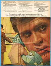 1969 UNIVAC 9200 Computer 9000 Series Sperry Rand Vintage Magazine Photo Ad