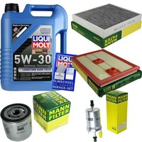 Inspektionspaket 5L Liqui Moly Longtime 5W-30 FüR VW Polo 1.2 TSI 16V 1.4 Skoda