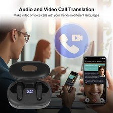 AI Translation Earbuds Noise Reduction PC ABS Wireless Bluetooth Translation