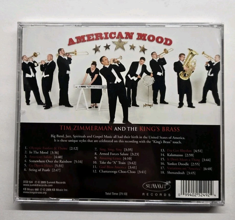 American Mood Tim Zimmerman And The Kings Brass (CD, 2009, Summit Records) - Image 2 of 2