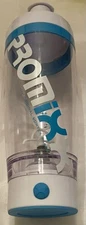 Promixx Vortex Mixer Bottle Battery Powered 22 Ounce Clear Blue White No Box