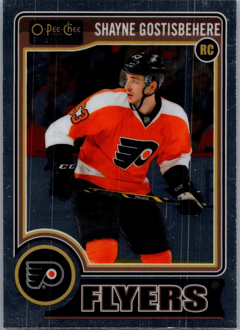 Shayne Gostisbehere #168 Hockey Cards 2014 O-Pee-Chee Platinum trading card — raw and PSA graded price guide