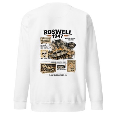 ROSWELL 47 UFO Mystery Sweatshirt   Case File Graphic Apparel