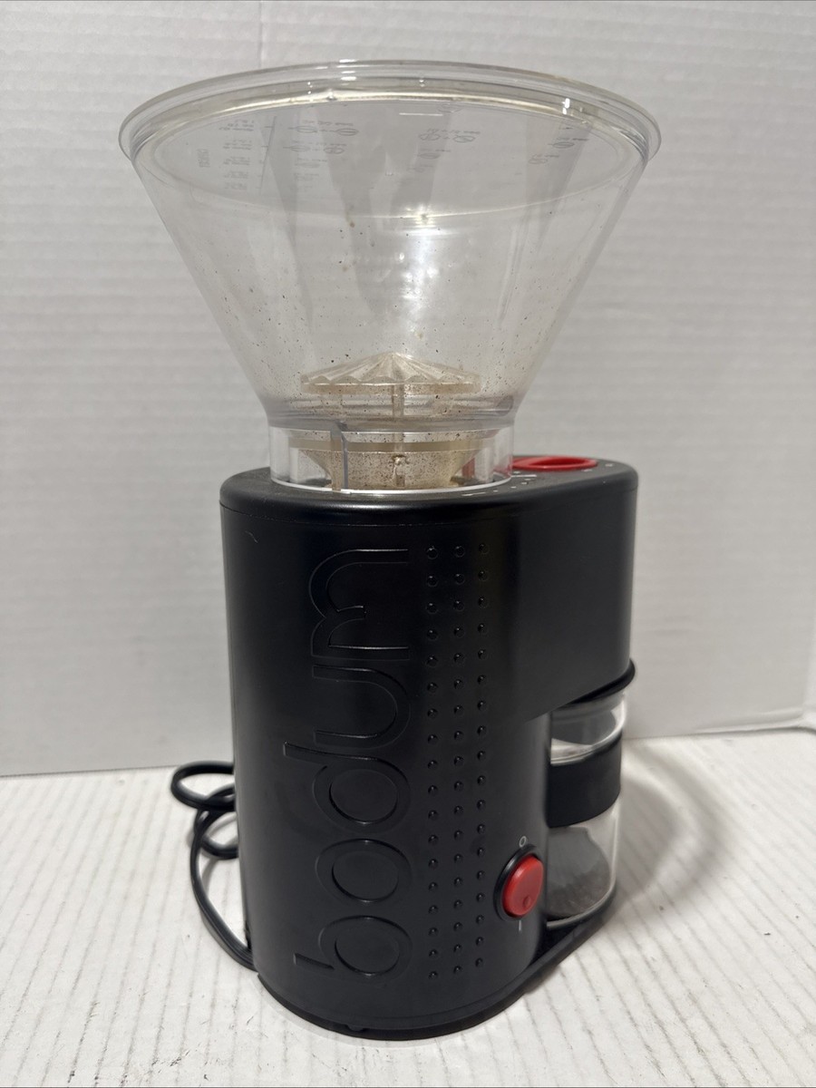 Genuine Bodum Bistro Electric Burr Coffee Grinder in Black 10903-3