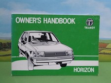 Talbot Horizon   Owners Handbook