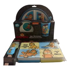 Nickelodeon Garfield   5pc Melamine Dinnerware Set With Sponges  Spatula