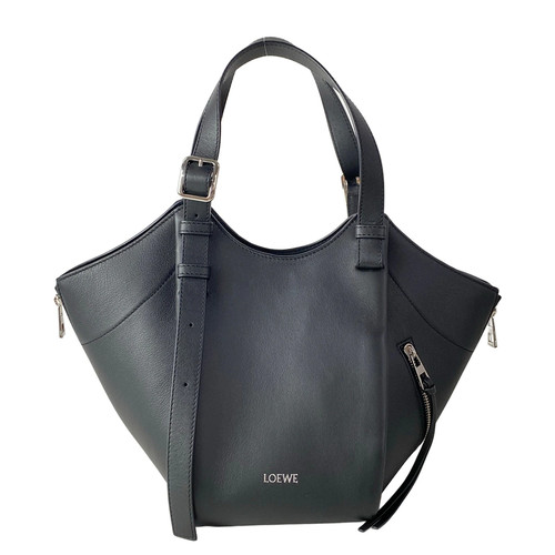 LOEWE Hammock Flip Bag Black Classic Calf Handbag