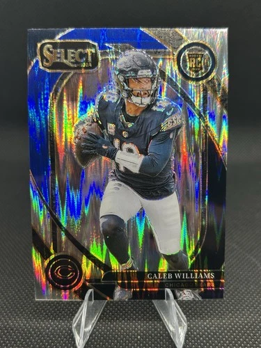 2024 Panini Select - Club Level Caleb Williams 216 Black & Blue Shock Prizm (RC)