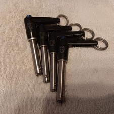 Jergens 3/8" x 1.5" Quick Release Pin L Handle Set of 4 QRP's