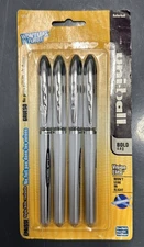4PK uni-ball Vision Elite BLX Infusion Rollerball Pen Bold 0.8 mm Blue/Black NEW