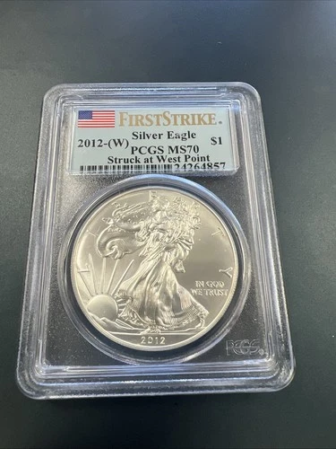 2012-W Silver Eagle $1 - PCGS MS 70 / First Strike / Flag Label - No Reserve!