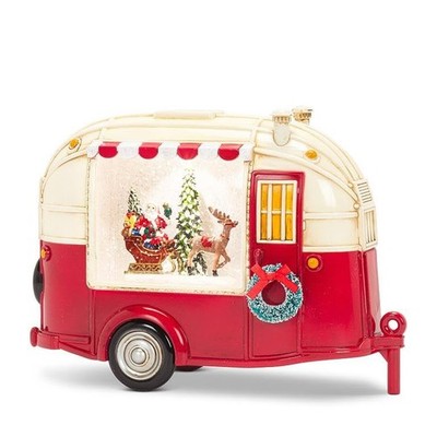 Abbott Collection Marvel Santa and Camper Glitter LED Snow Globe Lantern, Red...