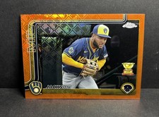 2025 Topps Chrome Logofractor Jackson Chourio #262 Image Variation SSP Orange 25
