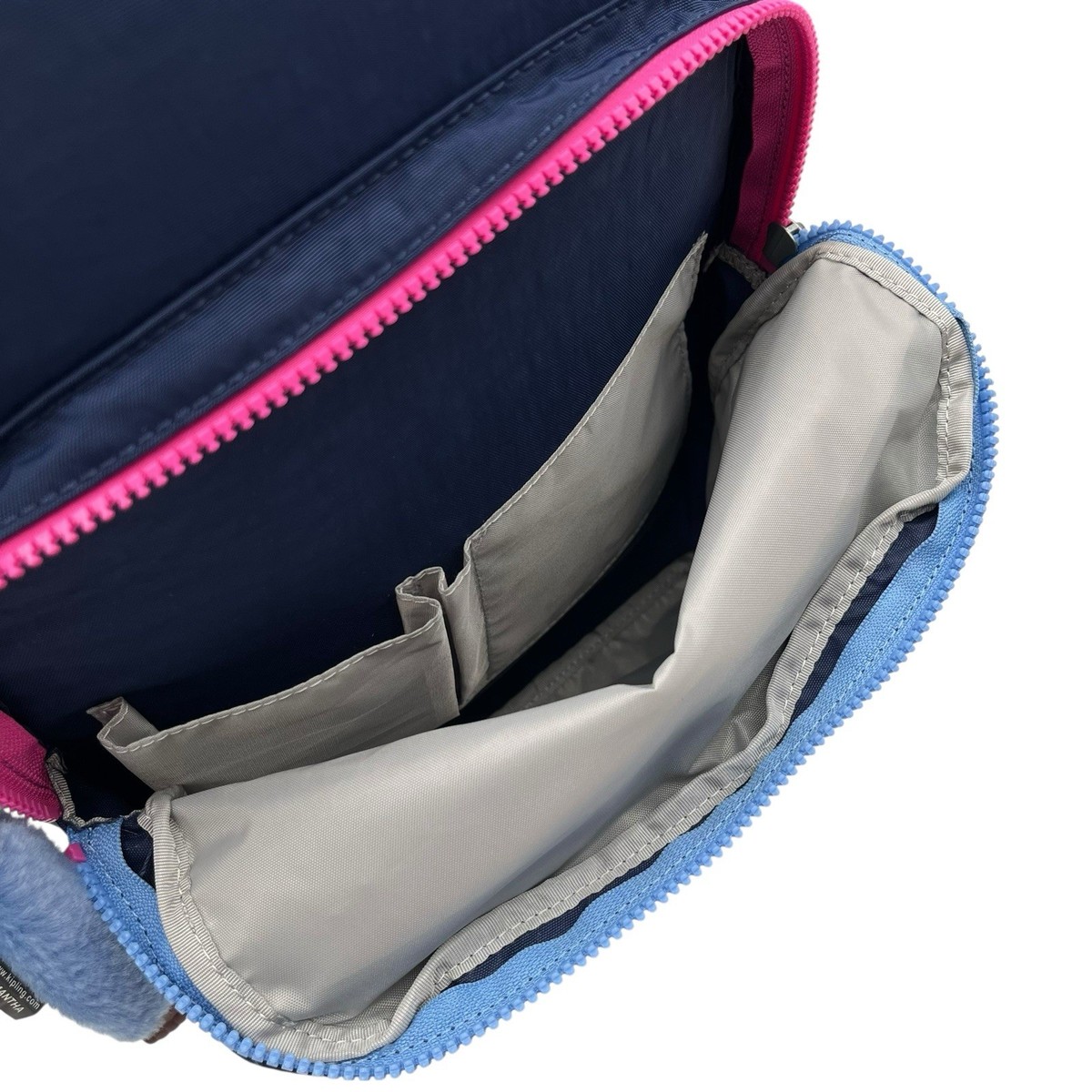 Kipling Womens Seoul Large Nylon Backpack Mod Navy Blue Pink 15\