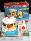 Vintage Fisher Price Little People Merry Go Round No Kids WORKS 1972 w/ Box