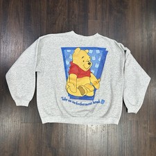 Vintage 90s Disney Winnie the Pooh XL Gray Sweatshirt Take an unbotherment break