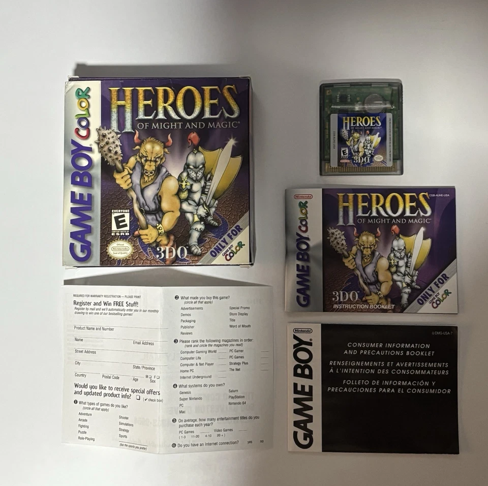 Heroes of Might and Magic (Game Boy Color GBC) Completo En Caja - ¡Probado! Foto 2 de 4