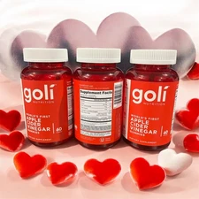 3 or 6  Pack GOLI APPLE CIDER VINEGAR Vegan Gluten Free 180  or 360 Gummies
