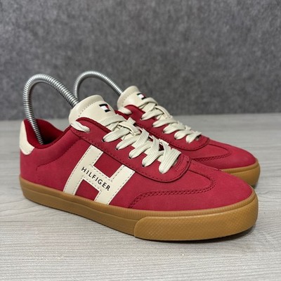 NEW Tommy Hilfiger Maisie Womens Sz 5.5 Sneakers Red White Gum TWLEXEIH-R