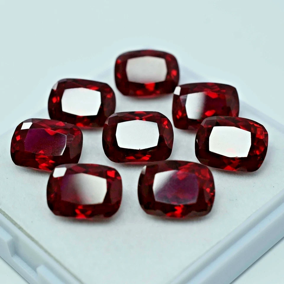 200Ct Natural Burmese Red Ruby Flawless LOT Cushion Cut Loose Gemstone Certified - Image 3 of 4