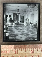 Vintage Photo Black and White Beautiful Big Old House Interior Design Furniture