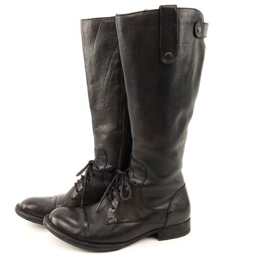 Crown Born Gilmore Knee High Blackish Brown Leathe