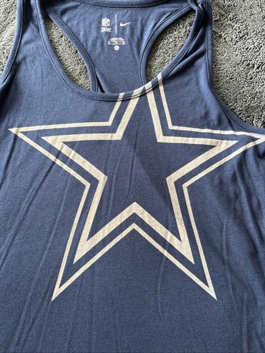 Canotta Nike Dallas Cowboys Big Logo Tri-Blend Blu Navy Donna XL - Foto 3 di 7