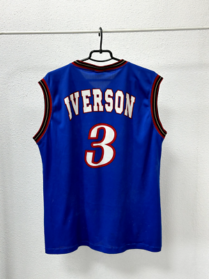 NBA Vintage Allen Iverson #3 Sixers Champion Jersey Size L | eBay UK